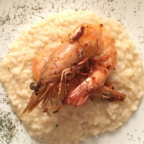 Receta Osojimix - RISOTTO DE CAMARONES AL ROQUEFORT