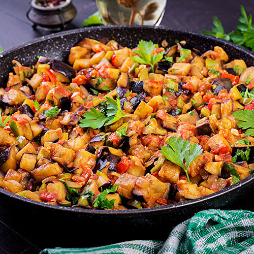 GUISO DE ZAPALLITOS, ZANAHORIA, COLIFLOR Y PAPAS