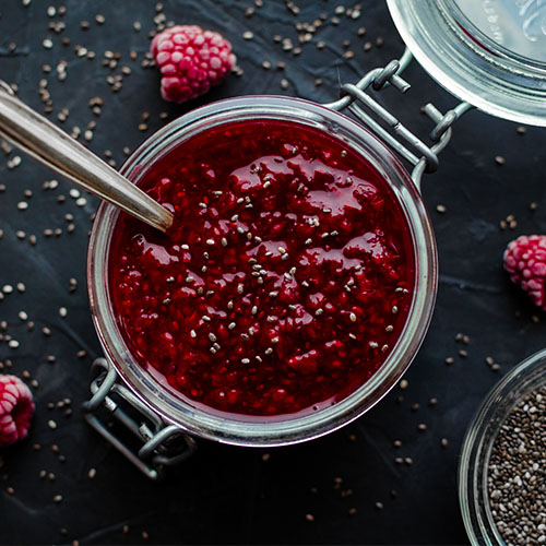 MERMELADA DE FRAMBUESAS Y CHIA