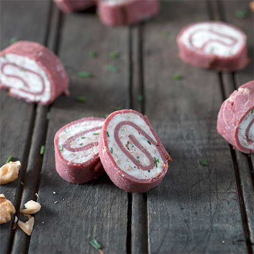 Rollitos de pastrami