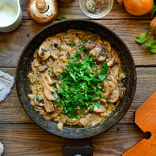 champiñones-en-crema