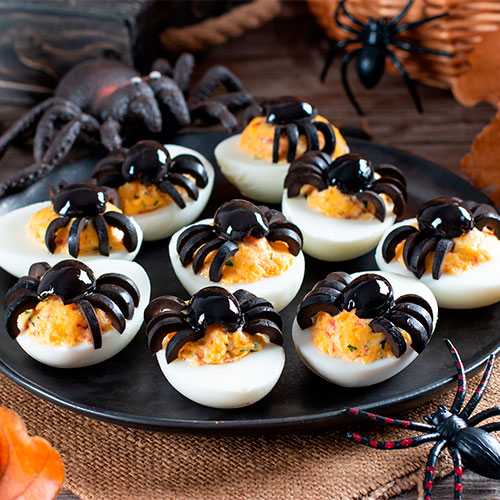Huevos rellenos de arañas-página