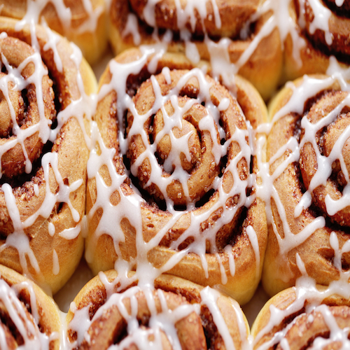 homemade fresh cinnamon buns - sweet food