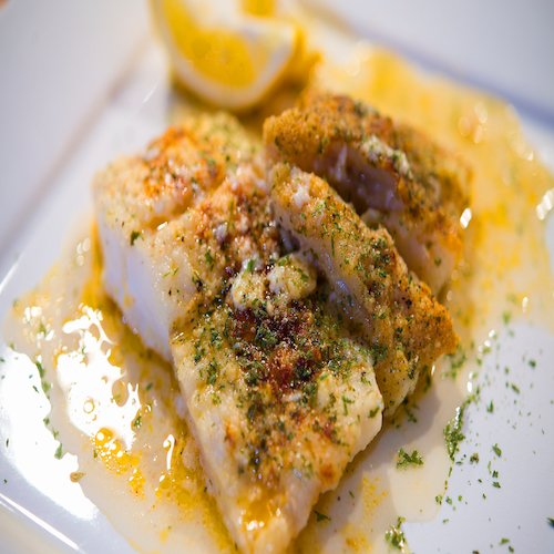 Baked Cod with Parmesan and Garlic Butter